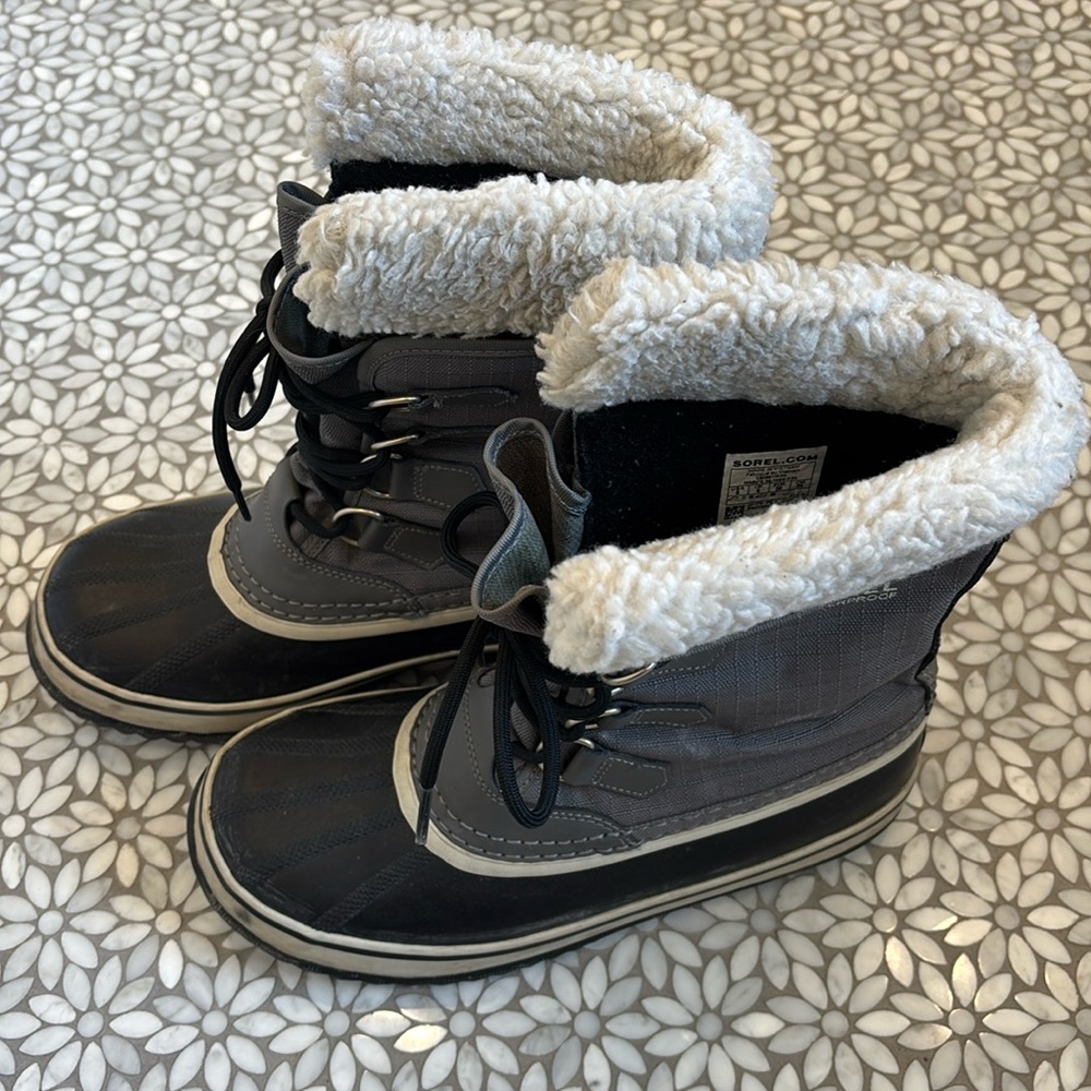 Women's Sorel Winter Carnival Waterproof Winter Boots in Shale Stone, Size 8